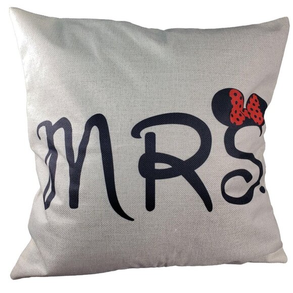 MRS Minnie Mouse Ears Sham Pillowcase Throw Accent Cushion Cover Home Decor - Picture 1 of 13